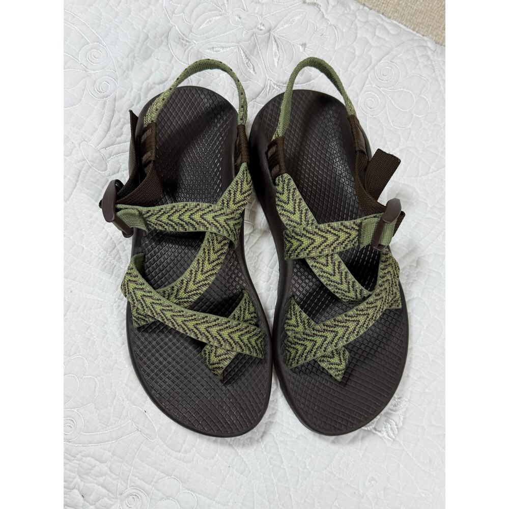 Chaco Womens Green/Brown 8 Z2 Yampa Chevron Hiking Sport Sandals Outdoor Comfort - Picture 7 of 11